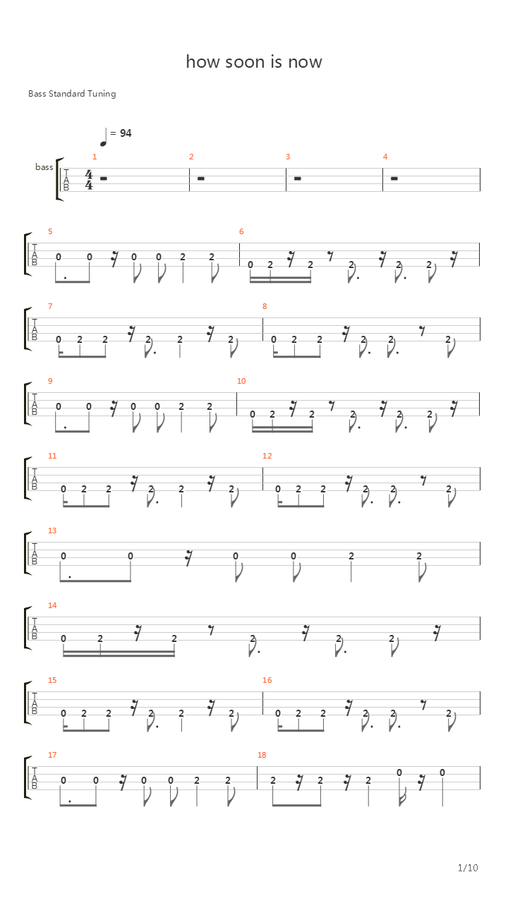 How Soon Is Now吉他谱