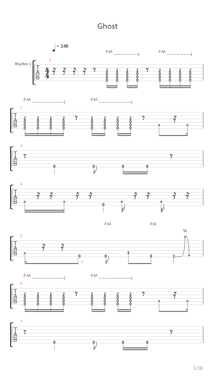 Ghost吉他谱