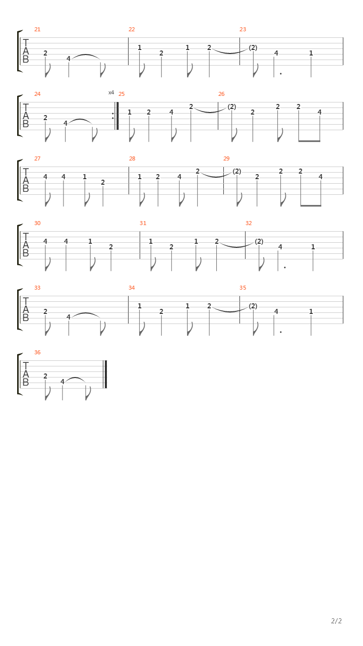 Utferd吉他谱