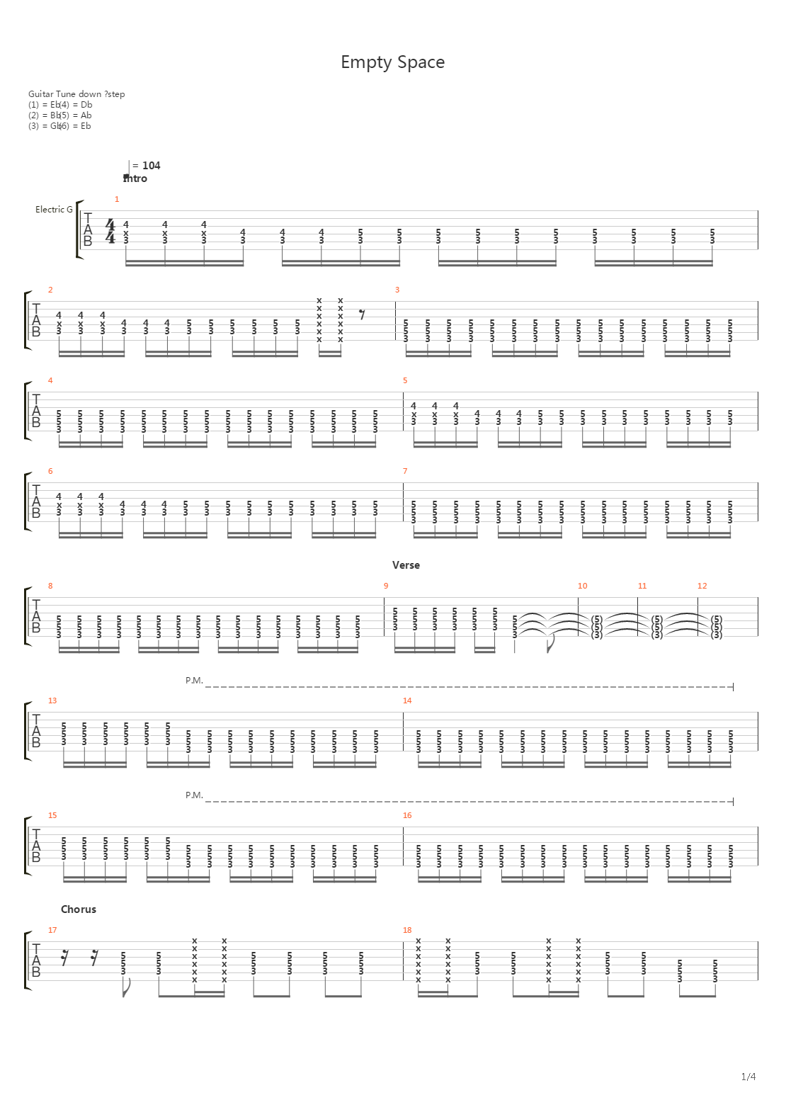 Empty Space吉他谱