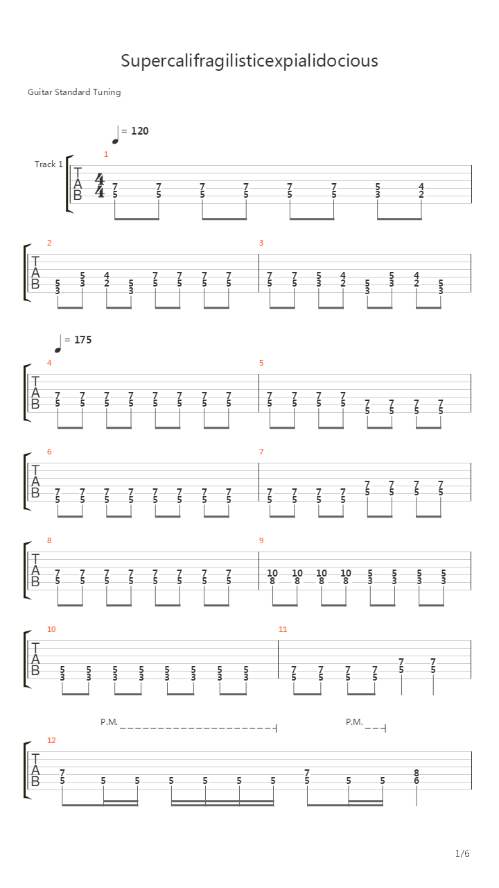 Supercalifragilisticexpialidocious吉他谱