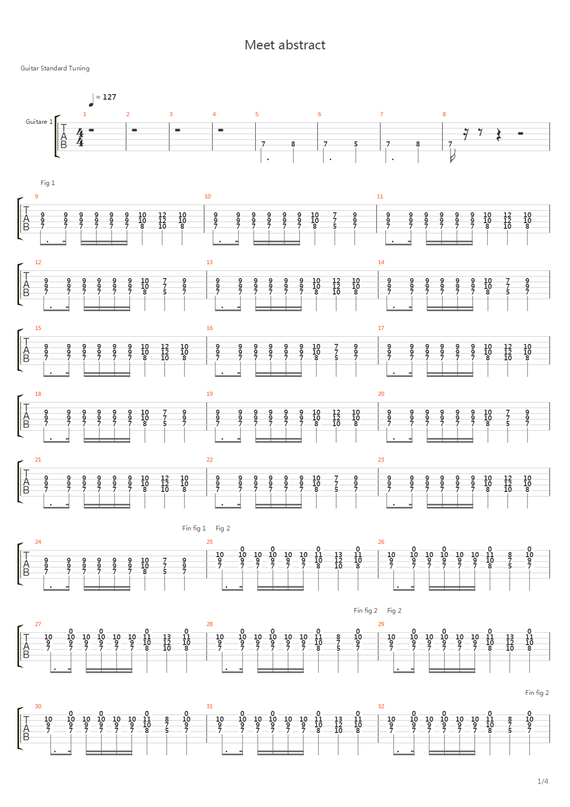 Meat Abstract吉他谱