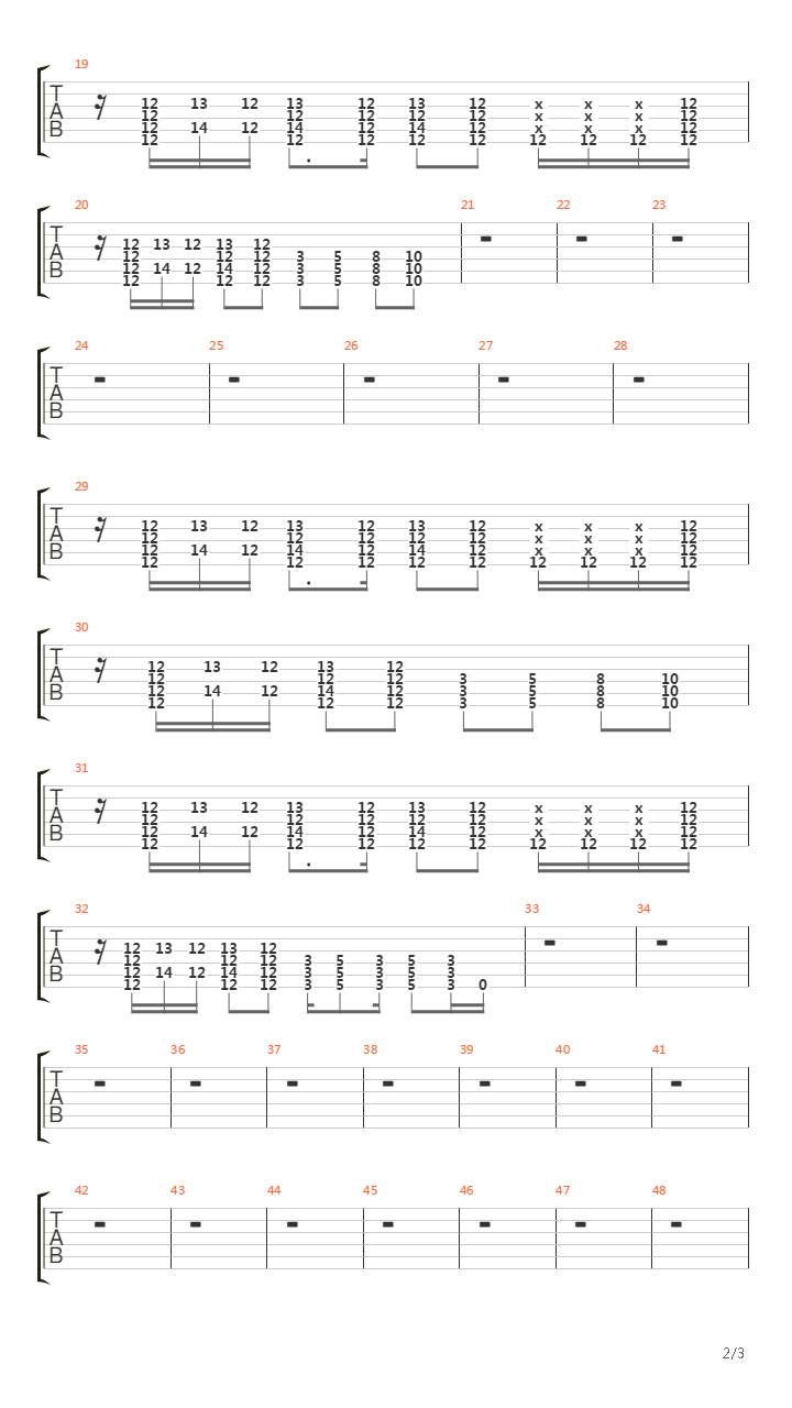 1000 Julys吉他谱