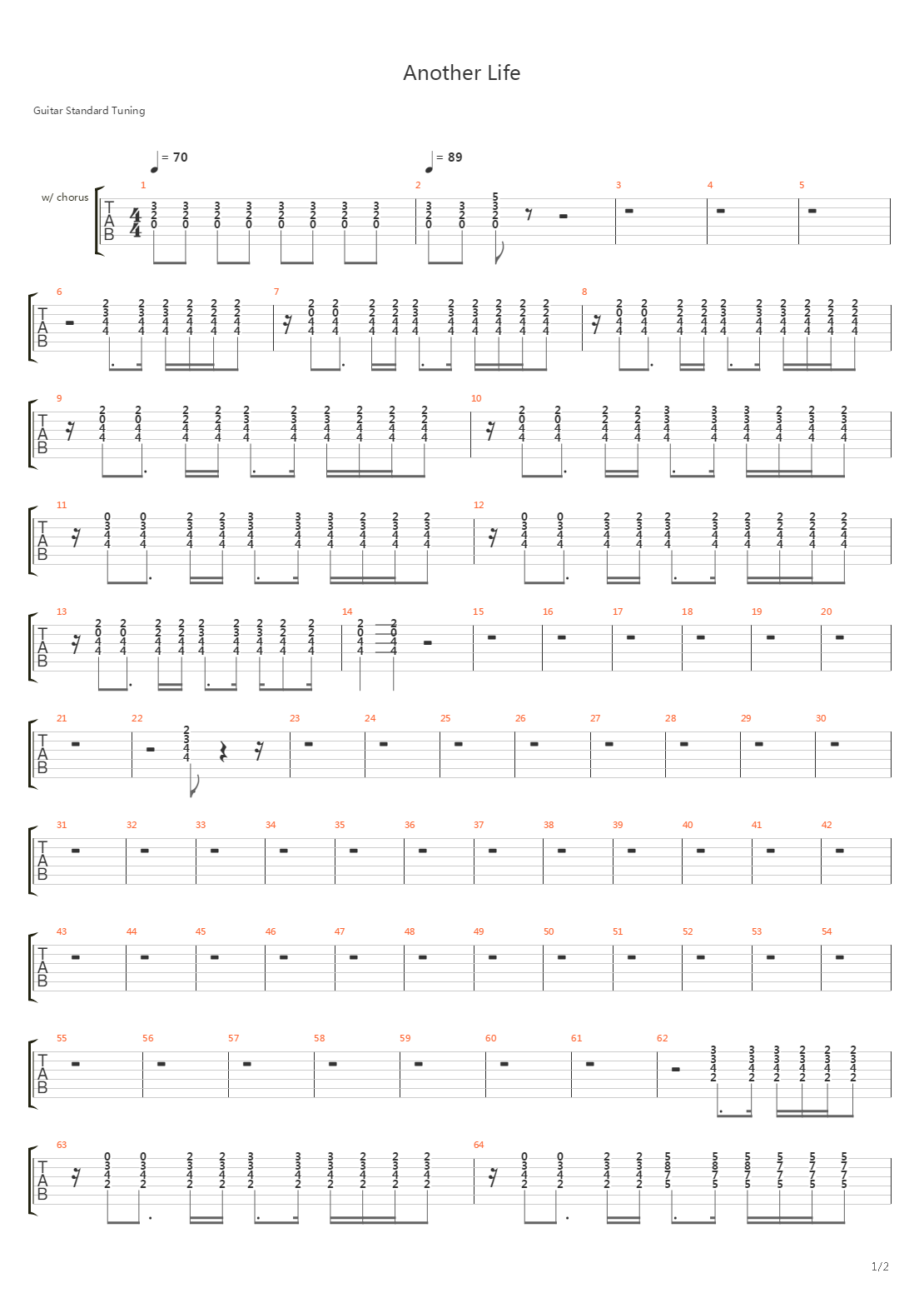Another Life吉他谱