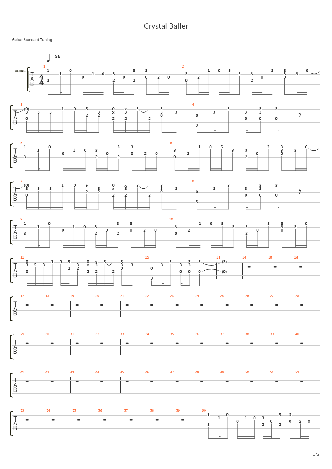 Crystal Baller吉他谱
