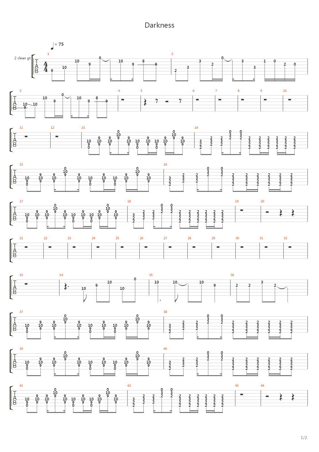 Darkness吉他谱