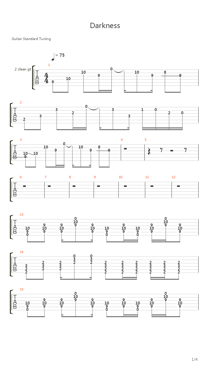 Darkness吉他谱