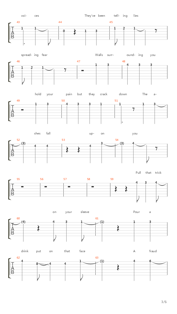 The Act吉他谱