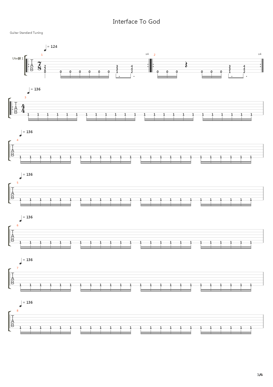 Interface To God吉他谱