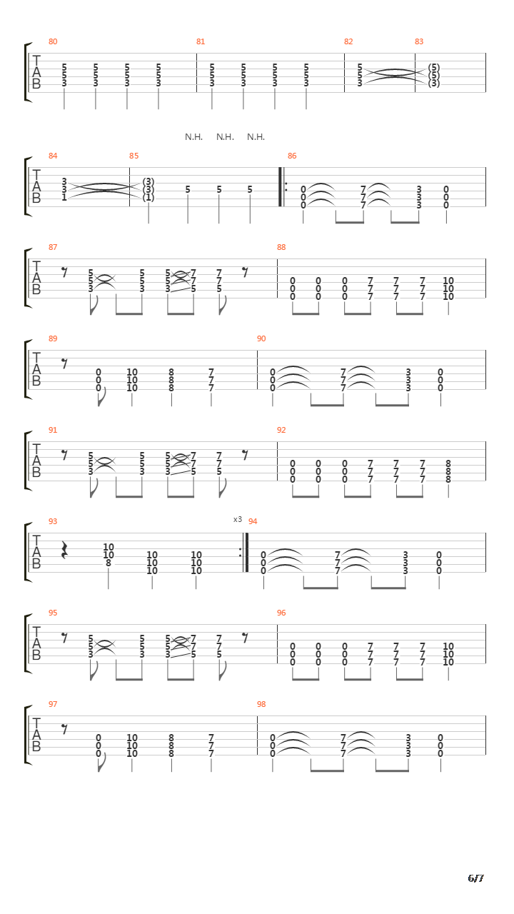 Move吉他谱