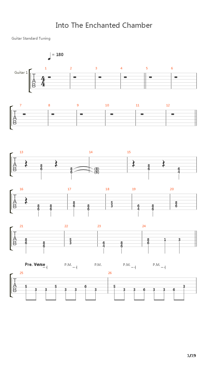 Into The Enchanted Chamber吉他谱