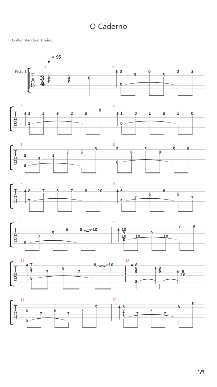 Caderno吉他谱