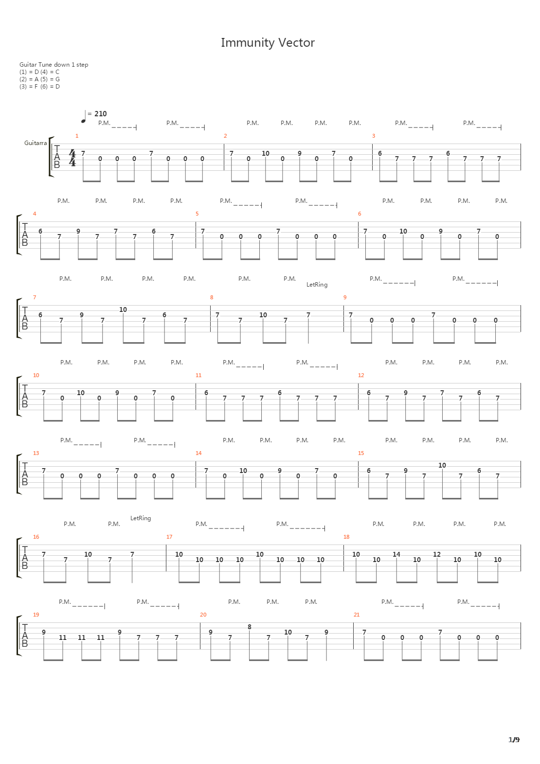 Immunity Vector吉他谱