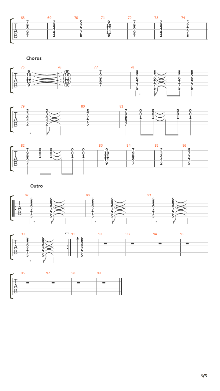 Across The Lines吉他谱