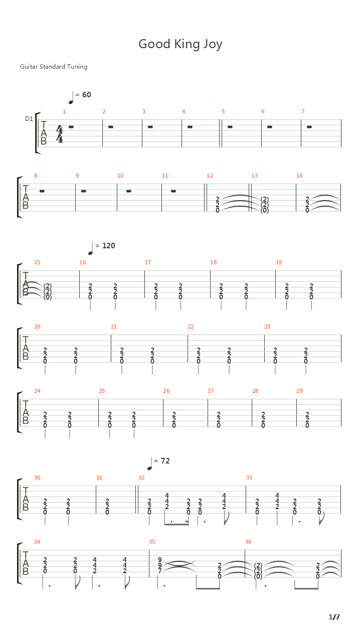 Good King Joy吉他谱