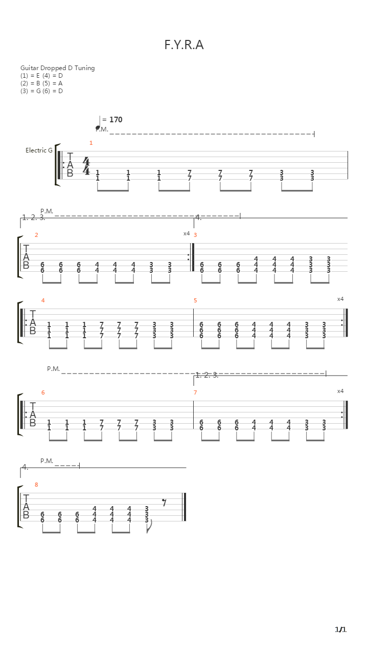 FYRA吉他谱
