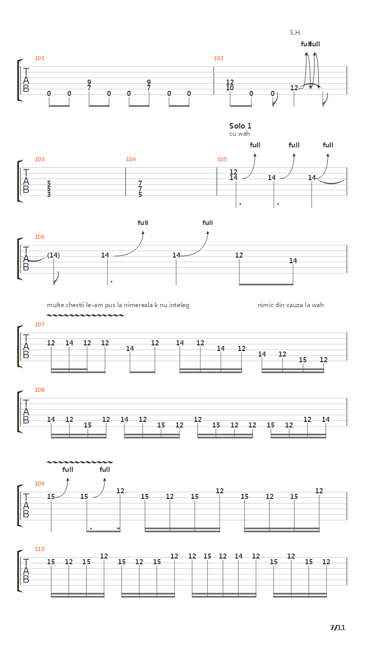 Tari Ca Muntii吉他谱