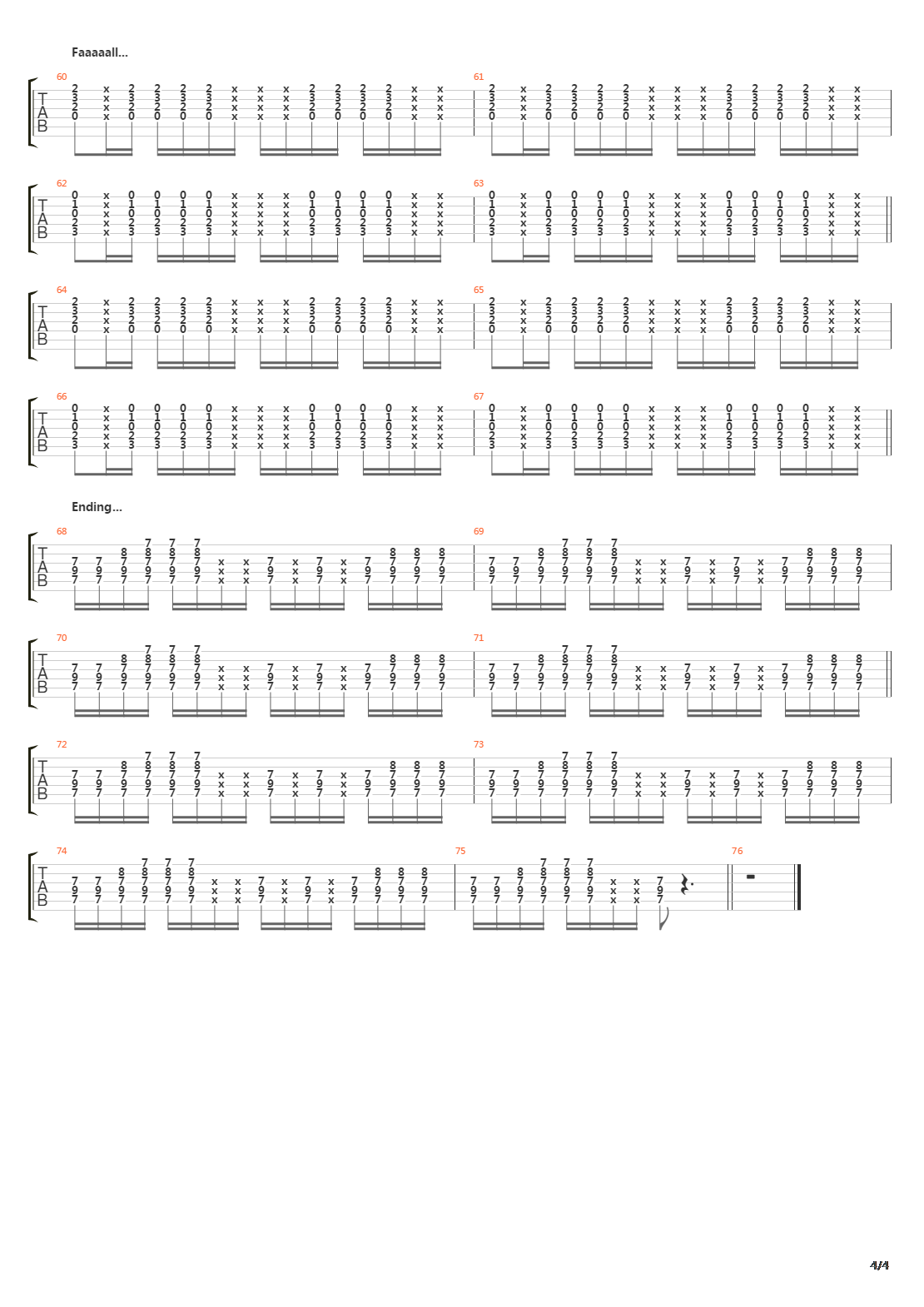 Seconds吉他谱