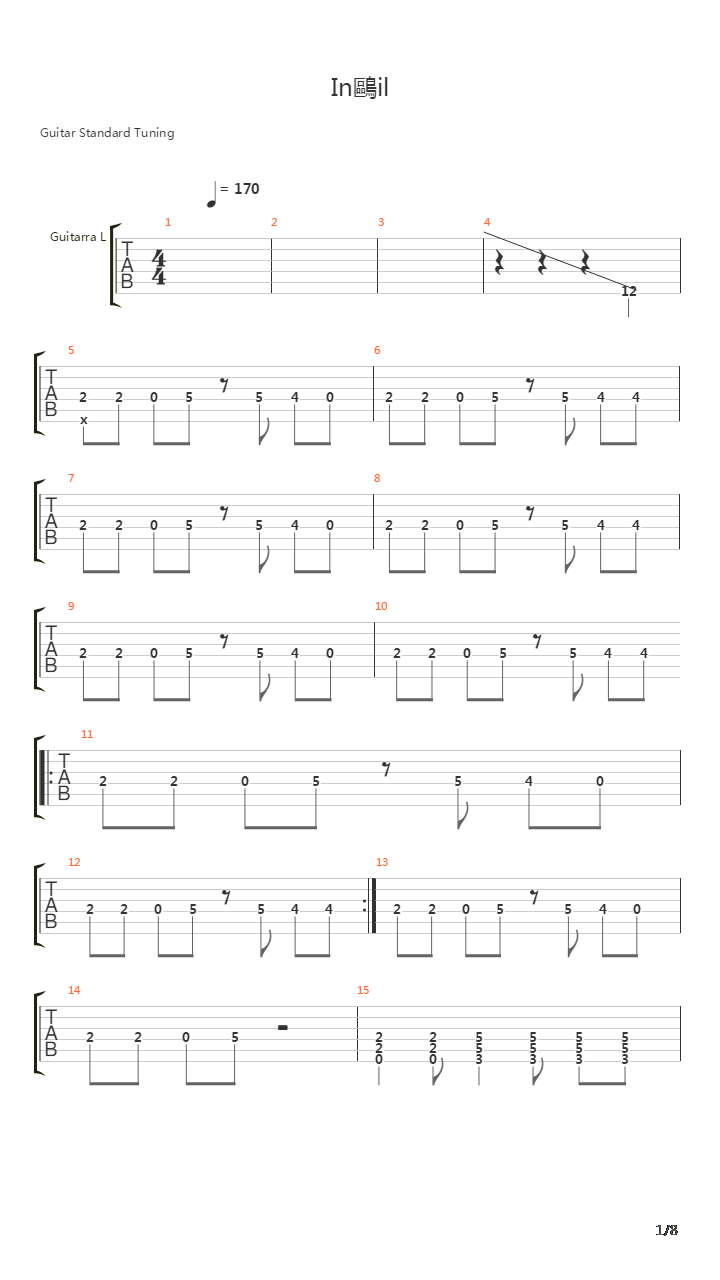 Inutil吉他谱