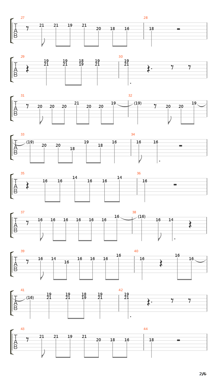 Ain't Talkin' 'Bout Love (Standard Tuned)吉他谱