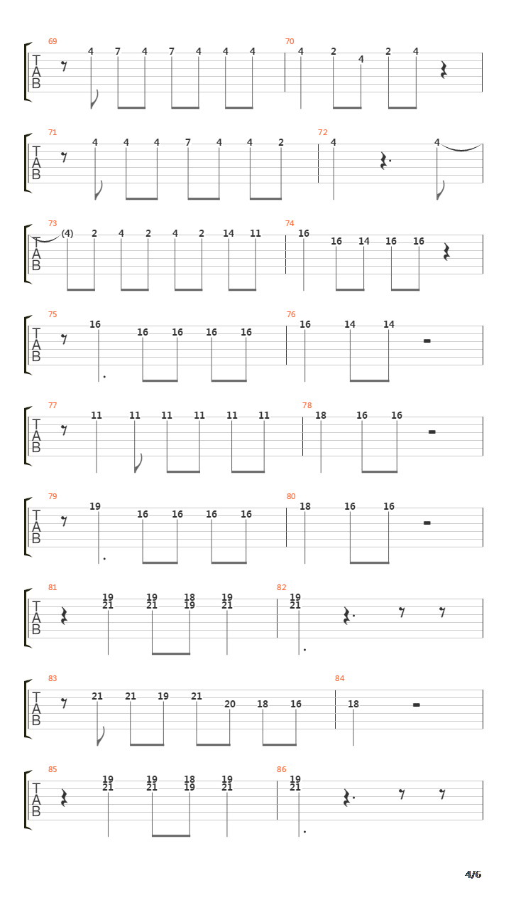 Ain't Talkin' 'Bout Love (Standard Tuned)吉他谱