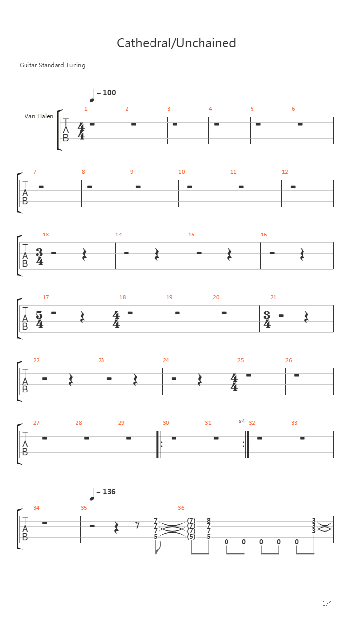Cathedral_Unchained吉他谱