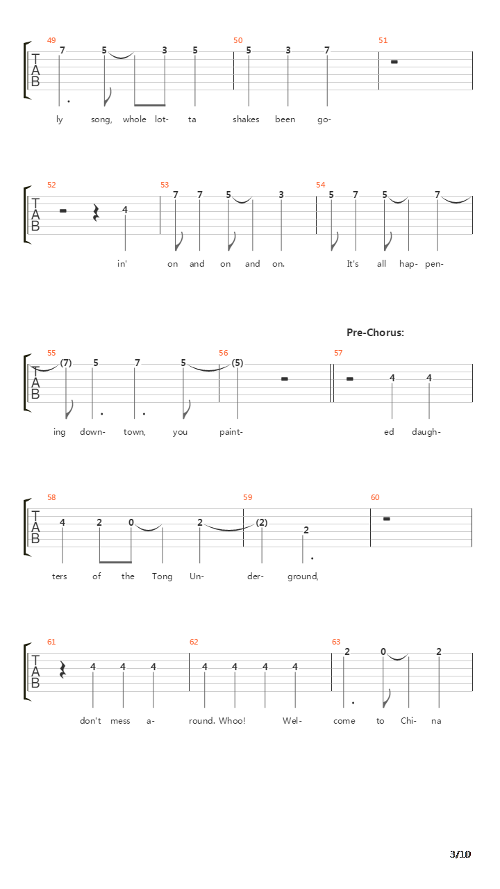 China Town吉他谱