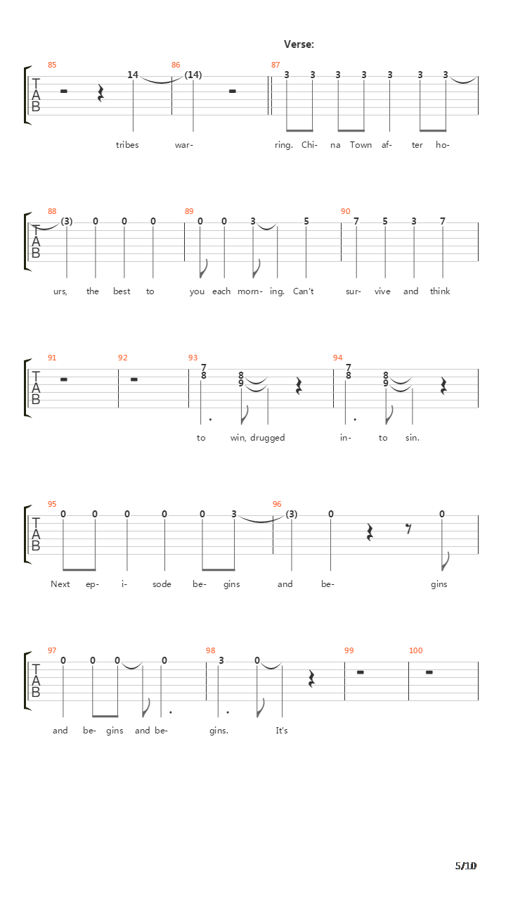 China Town吉他谱