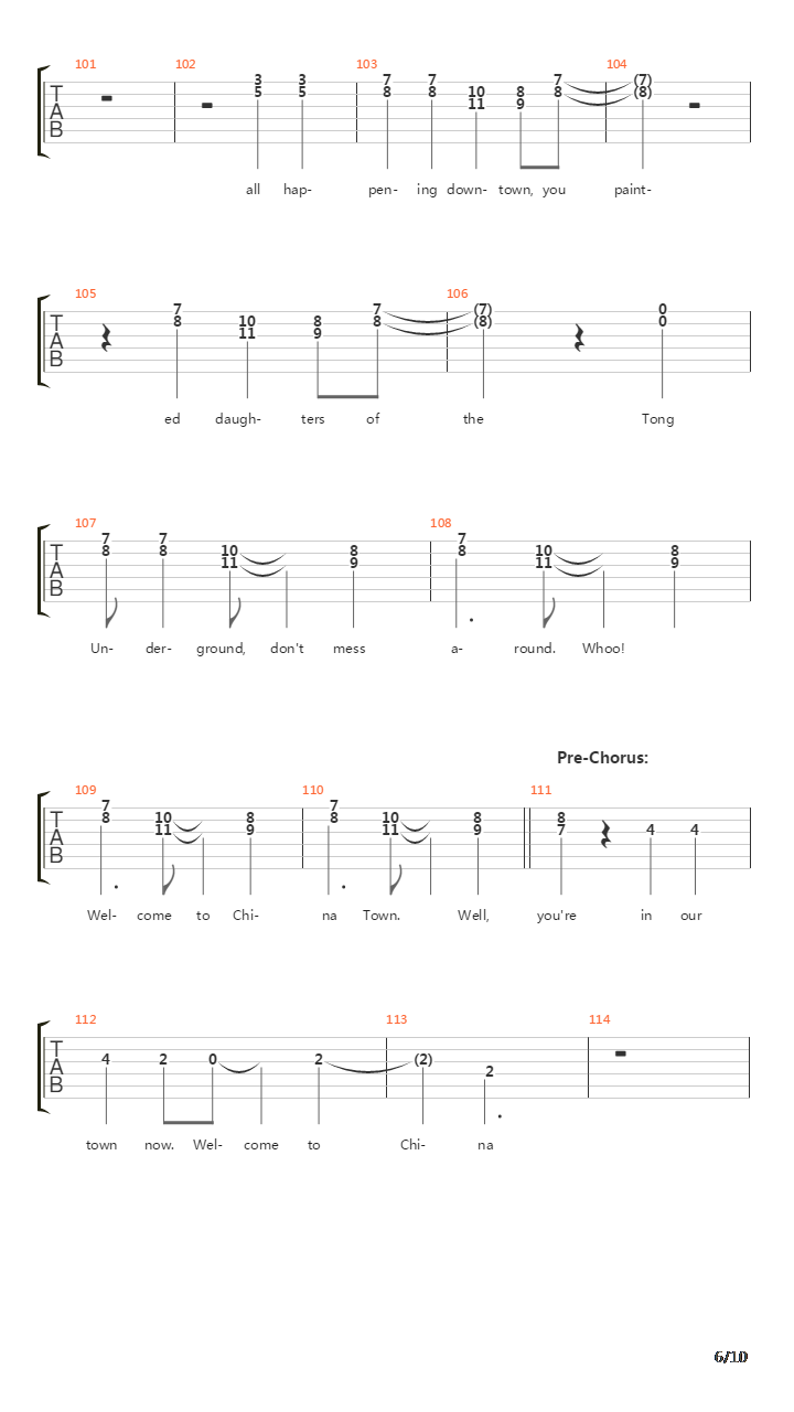 China Town吉他谱