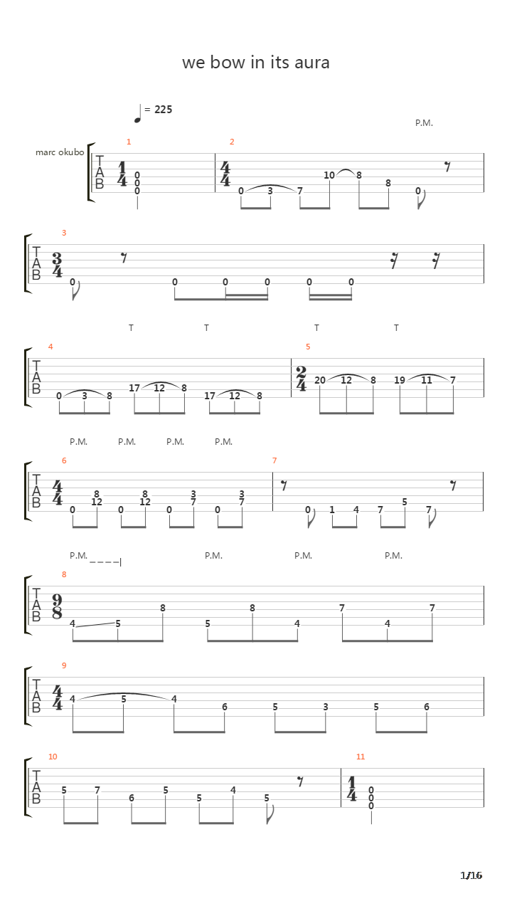 We Bow In Its Aura吉他谱