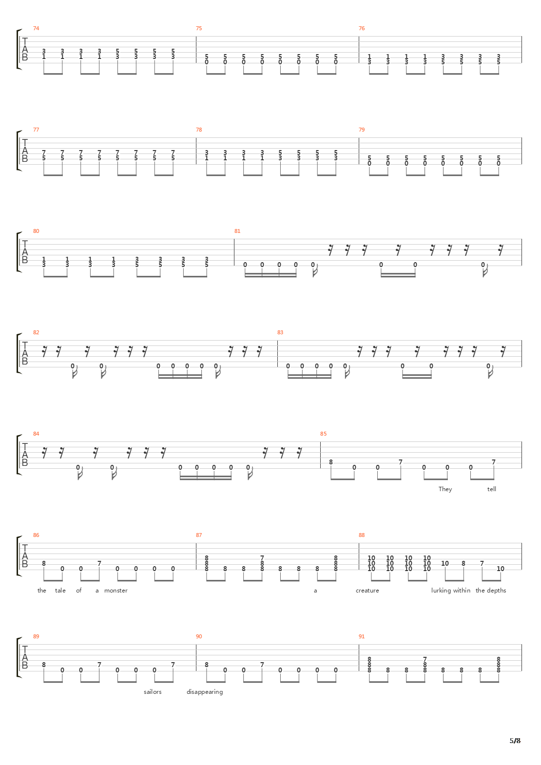 Pulled Into The Abyss吉他谱