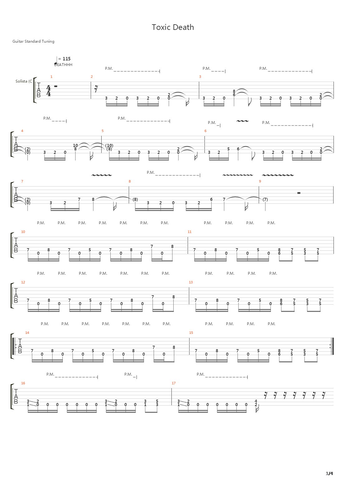 Toxic Death吉他谱