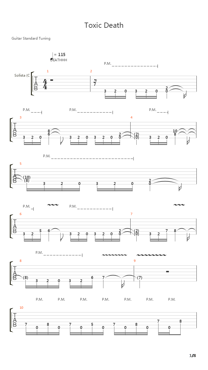 Toxic Death吉他谱