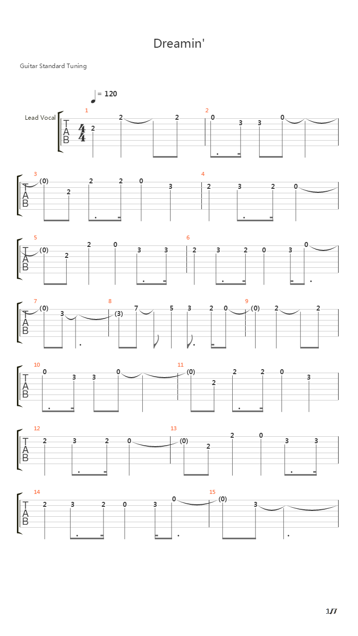 Dreamin吉他谱
