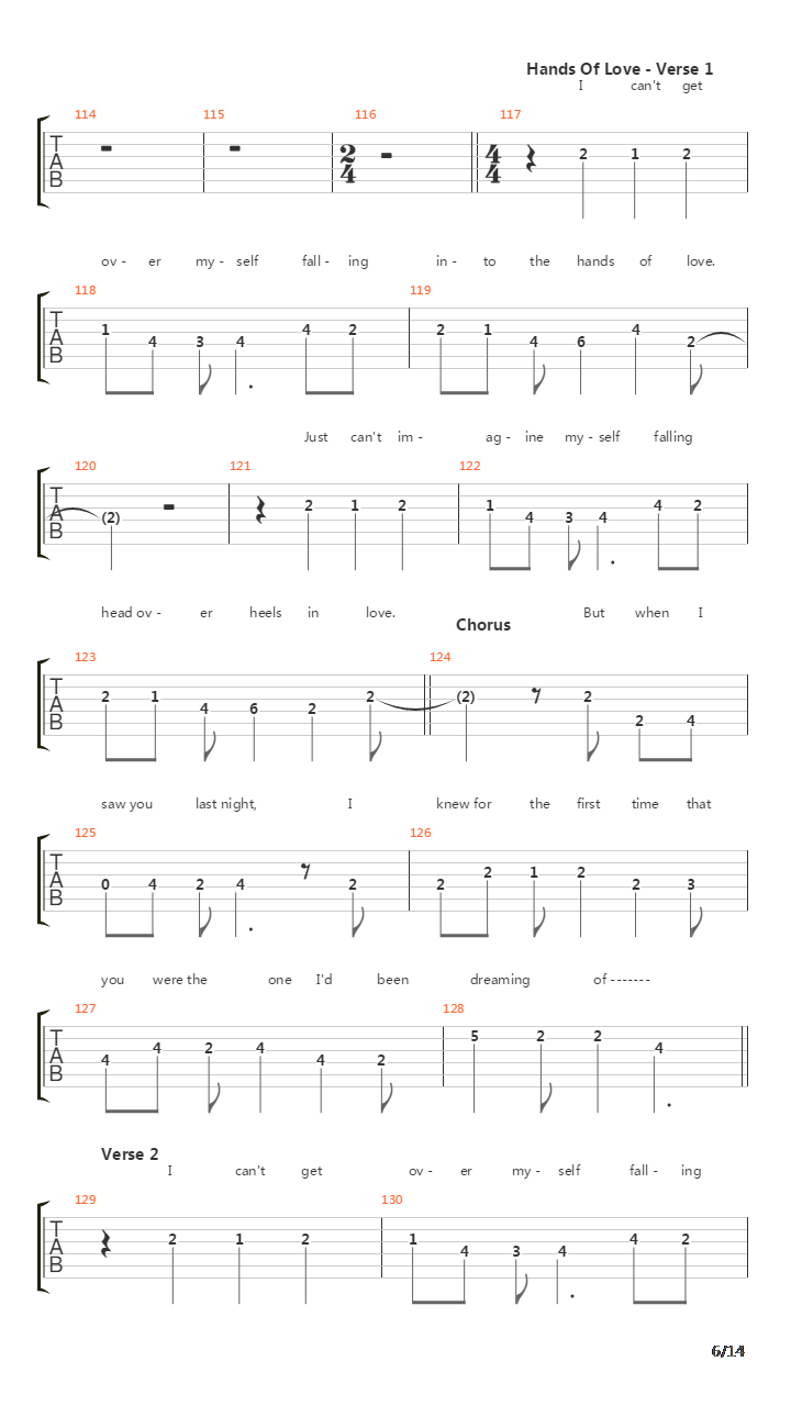 Hold Me Tight吉他谱