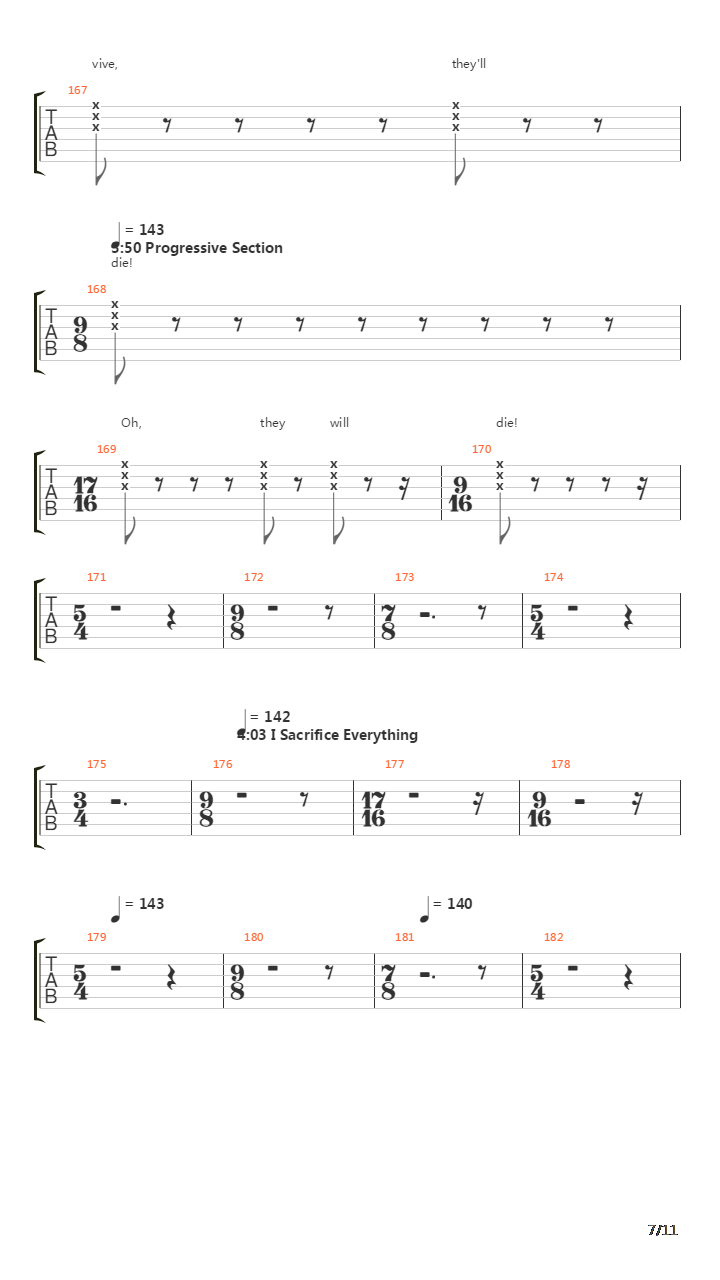 Sons Of Winter And Stars (Part 1)吉他谱