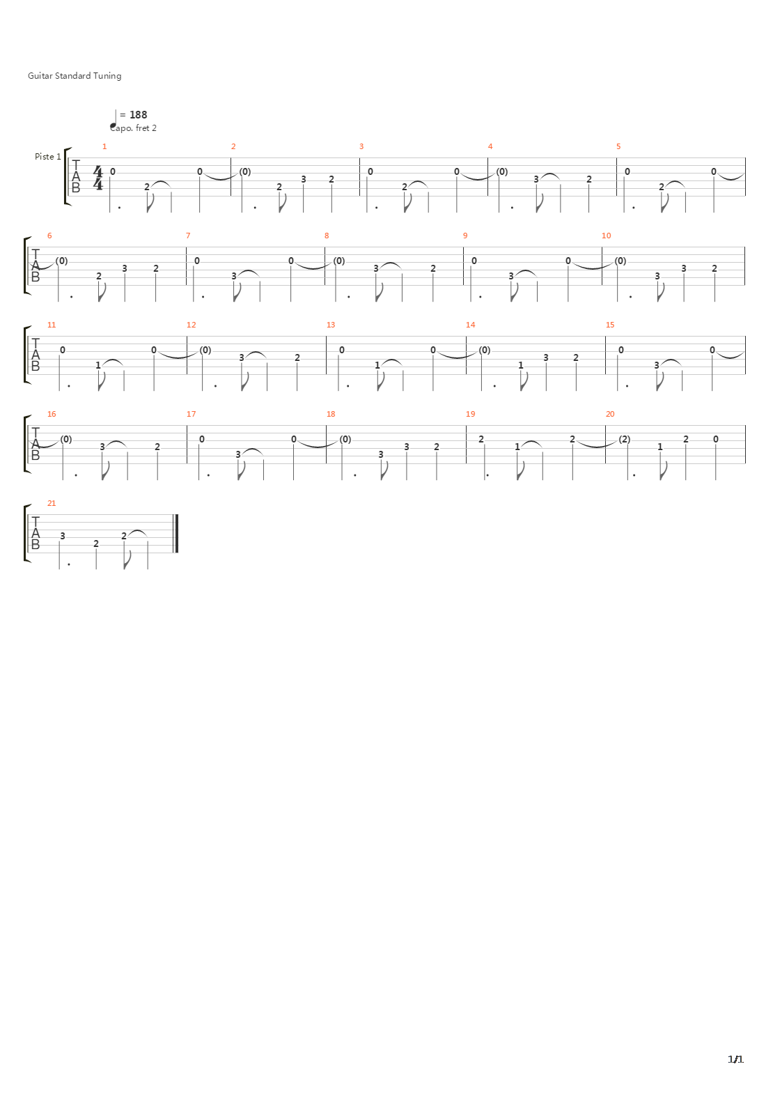 Ose吉他谱