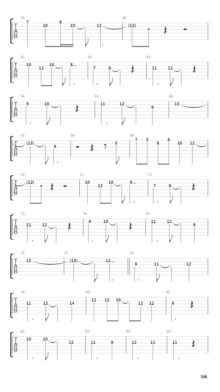 Overture 1383吉他谱