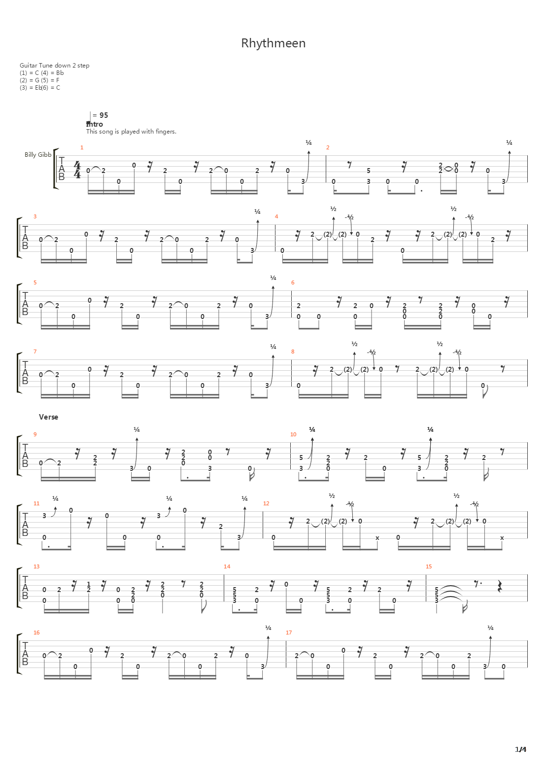 Rhythmeen吉他谱