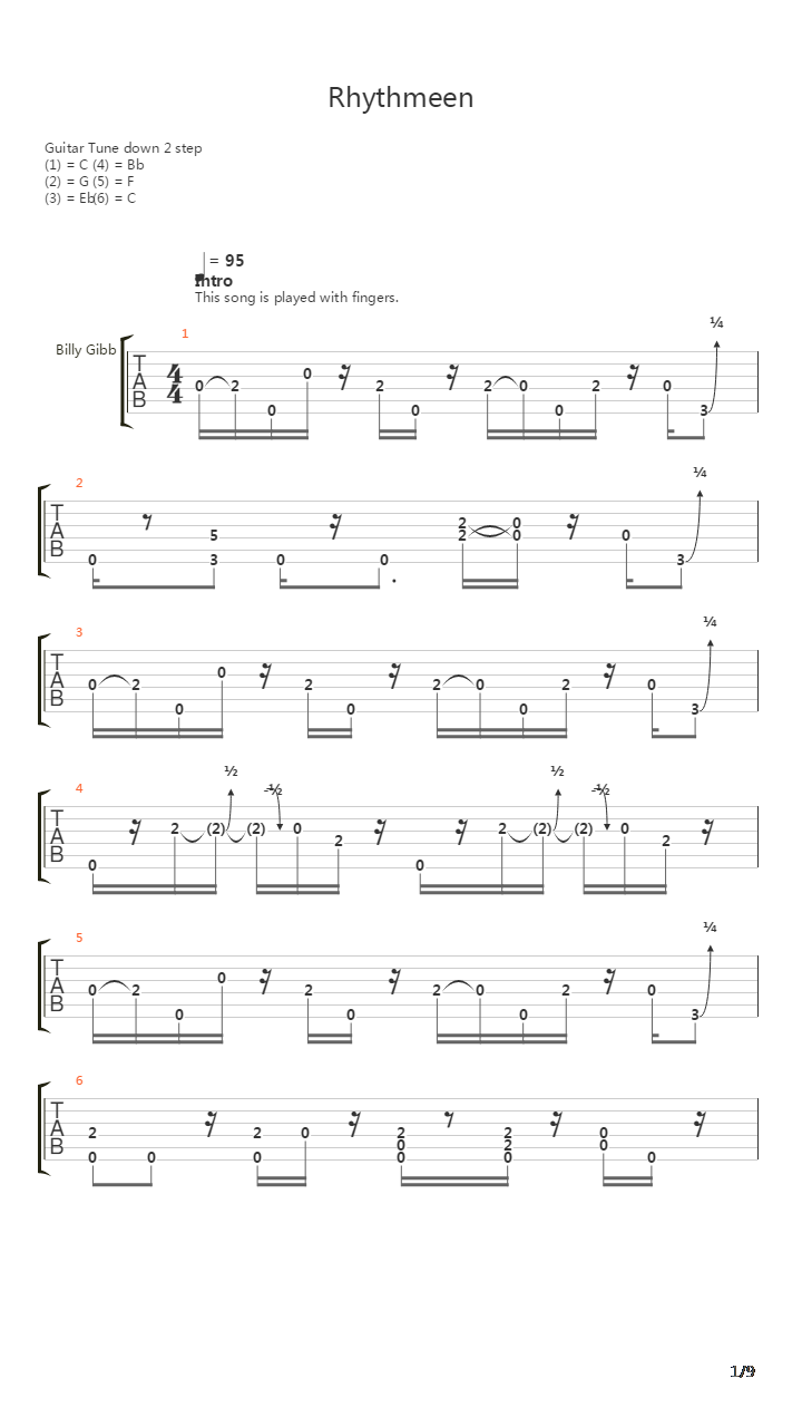 Rhythmeen吉他谱