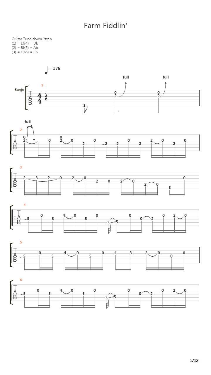 Farm Fiddlin'吉他谱