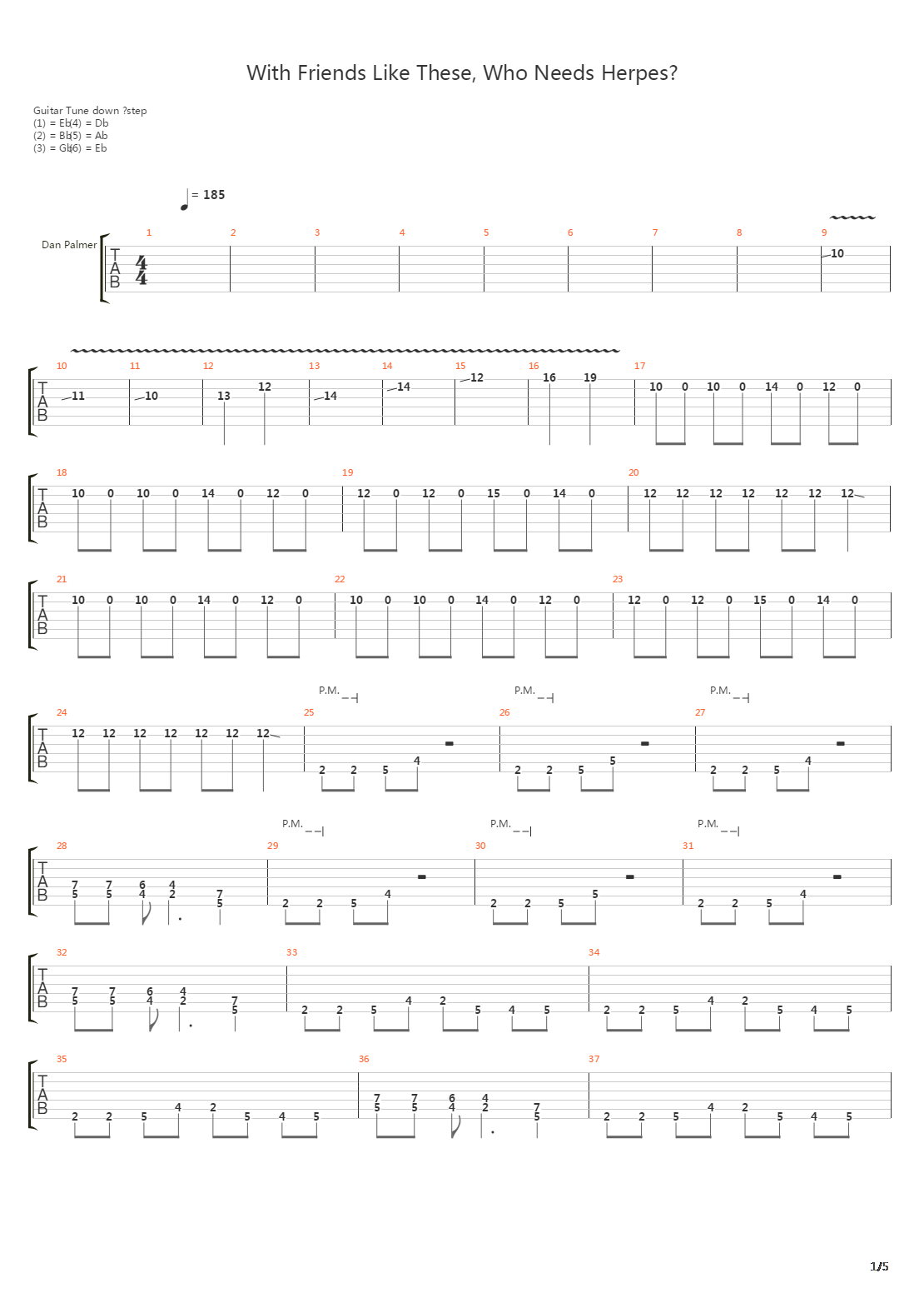 With Friends Like These, Who Needs Herpes吉他谱