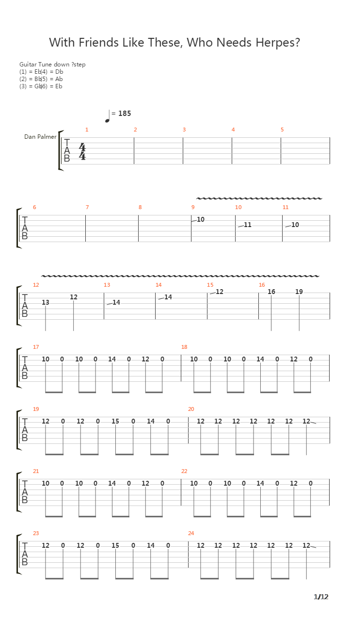 With Friends Like These, Who Needs Herpes吉他谱