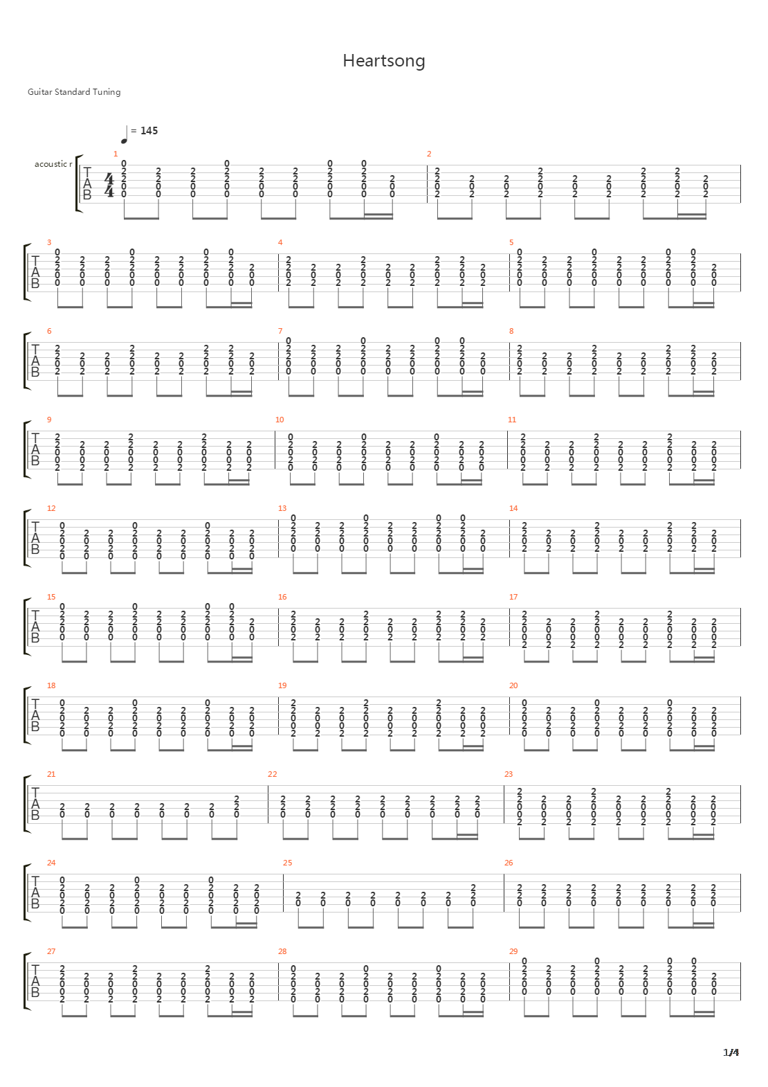 Heartsong吉他谱