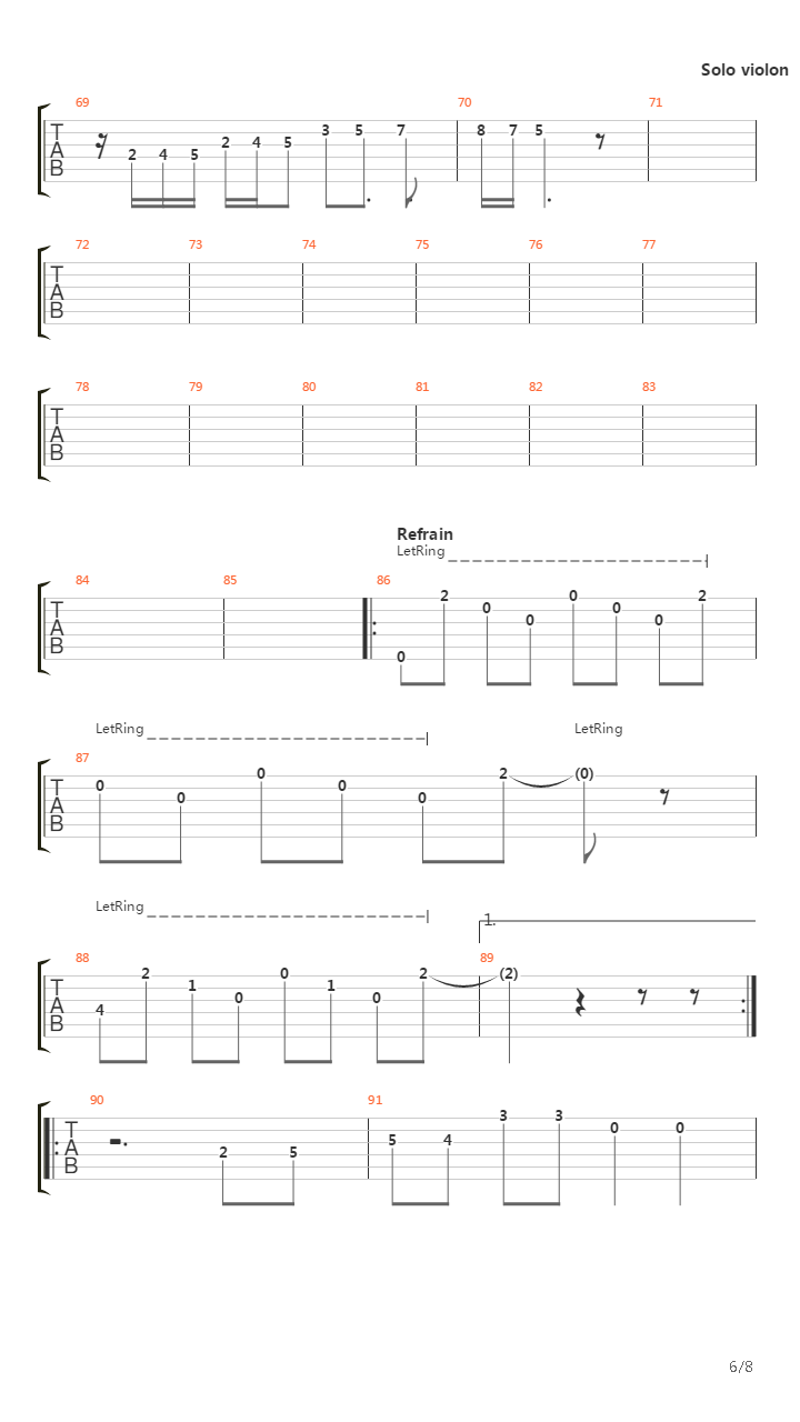 Cascada吉他谱