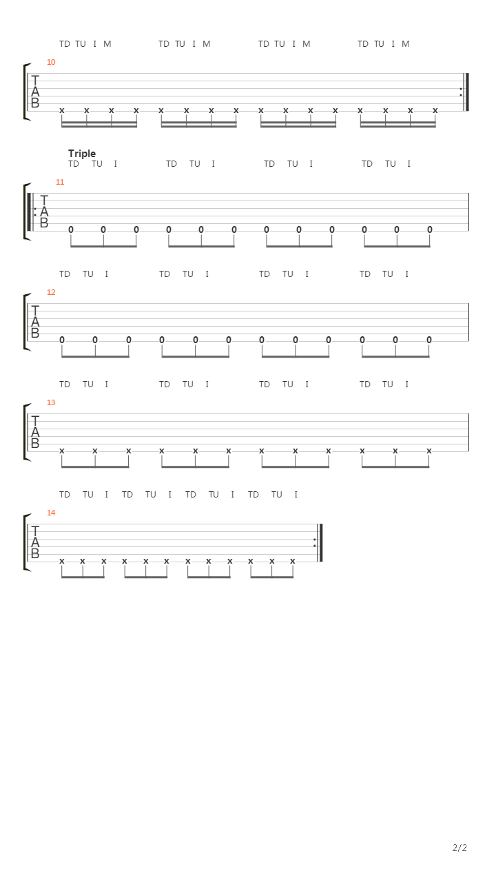 Basic Thumbing Skill（基础拍弦练习）吉他谱