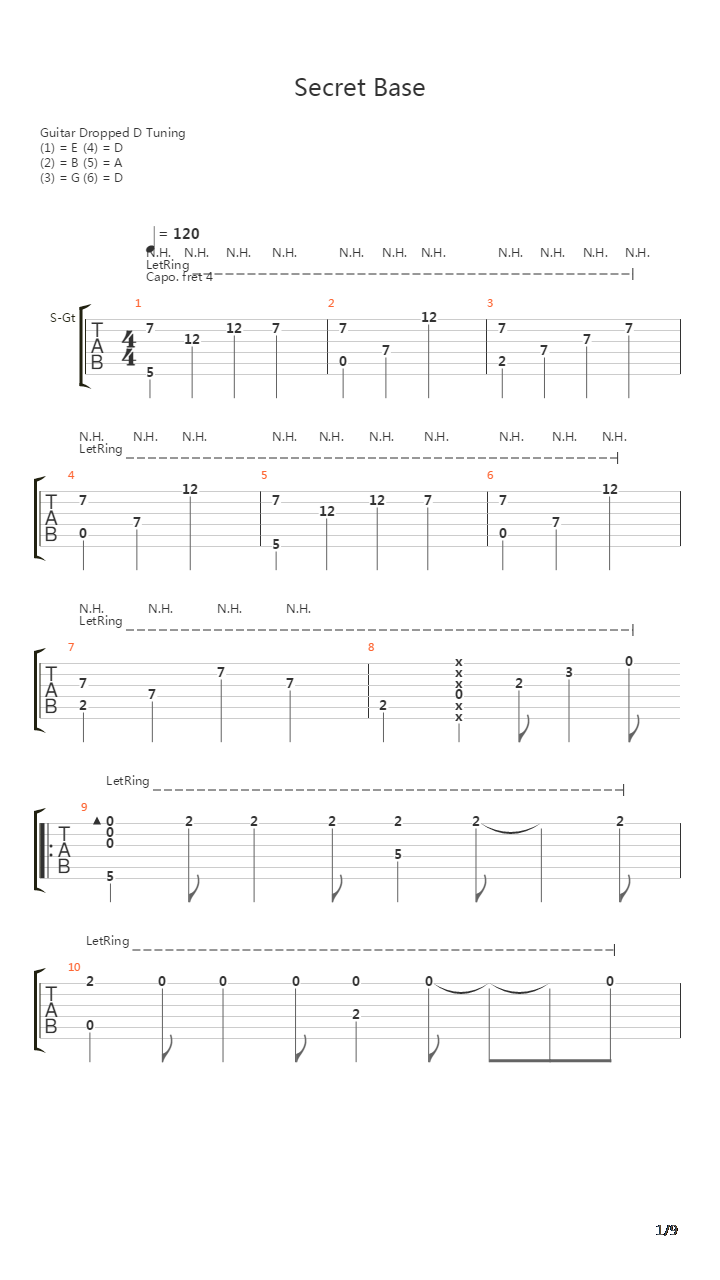 Secret Base(Version.李森茂)吉他谱