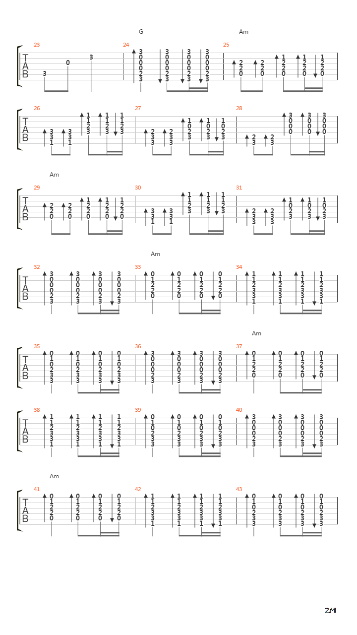 歌路吉他谱