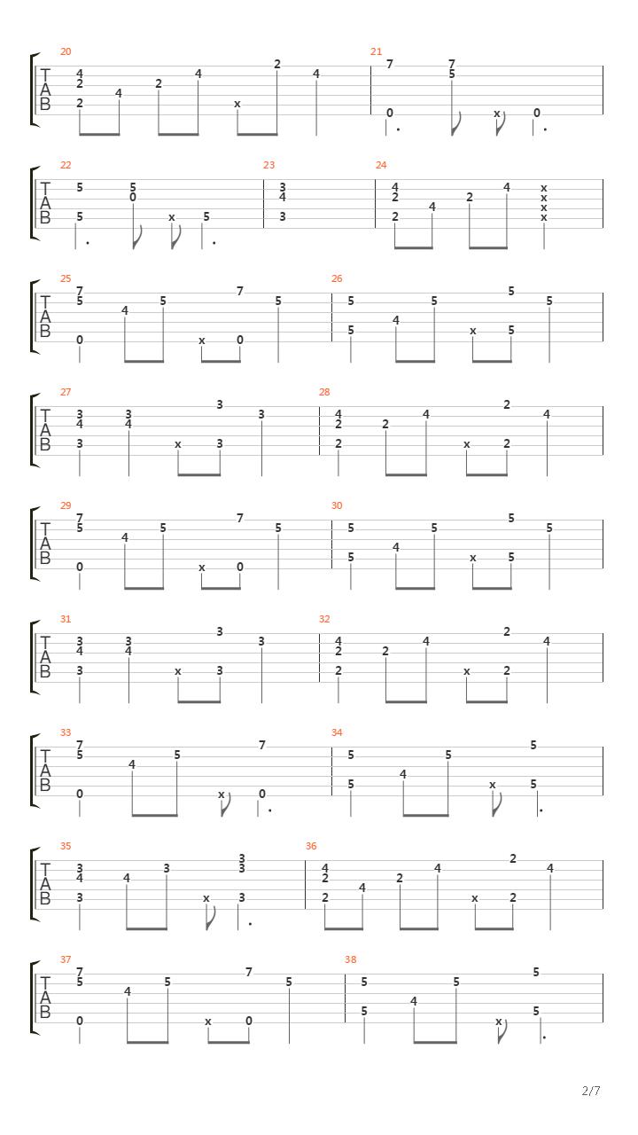 平凡之路吉他谱