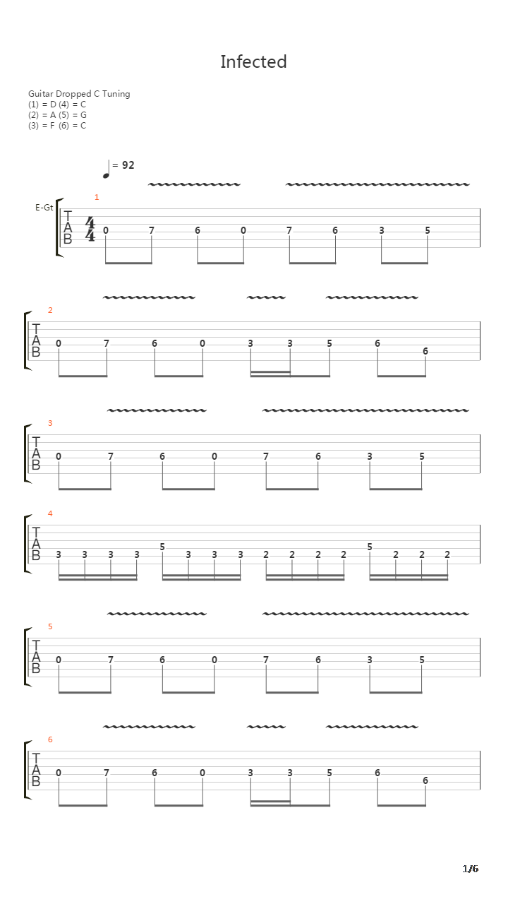 Infected吉他谱